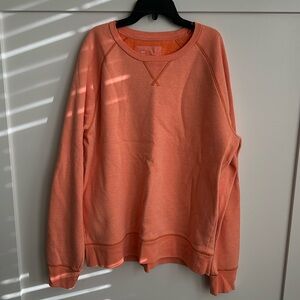 Gap Fit long line cotton blend sweatshirt, orange, XL